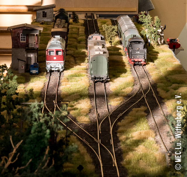 Modelleisenbahn-Ausstellung unseres Modellbahnclubs im Schmetterlingspark in Wittenberg